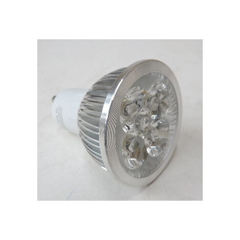 Ampoule LED 4W blanc chaud 3000K 250lm culot GU10 230V non-dimmable coque noire faisceau 25° D-SPOT