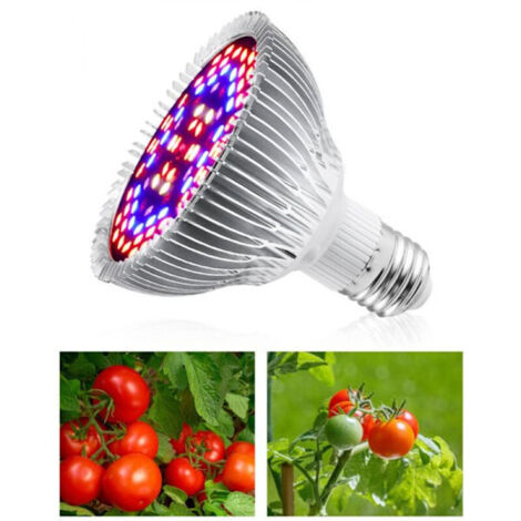 Ampoule LED 50 W à spectre complet pour la croissance des plantes, culot E27, 78 LED, excellente dissipation thermique, idéale pour les légumes de serre, 85-265 V CA
