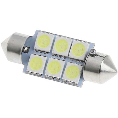 Ampoule LED 5050 SMD 6 LED 36 mm Canbus pour plafonnier, liseuse et éclairage de plaque d'immatriculation