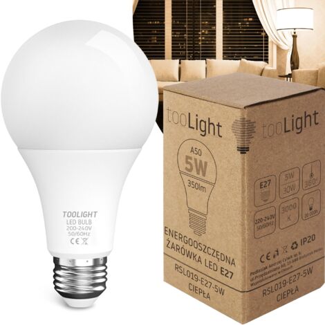 AMPOULE LED 5W CHAUDE E27 230V RSL019