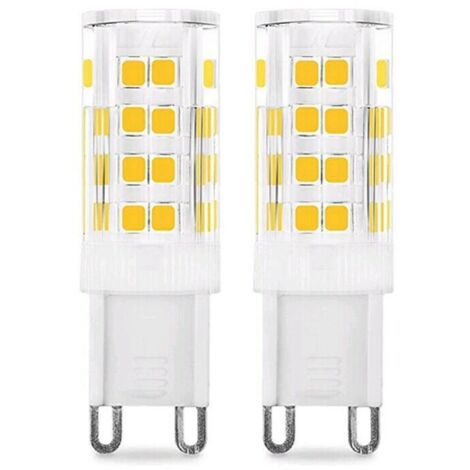 Ampoule LED 5W (Équivalent 50W Ampoules Halogènes), 450LM, 220V, Blanc froid 6000K, AC100-240V, NON-Dimmable, Économie d'énergie, Base en céramique, Culot G9 Standard, Lot de 6 [Classe énergétique