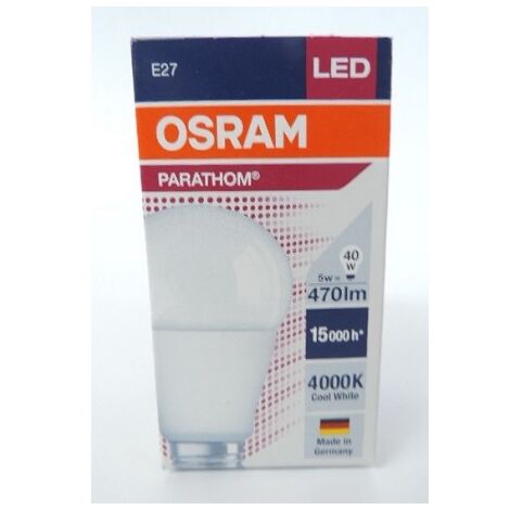 Ampoule LED 5W ronde A60 4000K 470lm 230V non-dimmable PARATHOM CLASSIC A OSRAM 369009