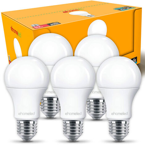 Ampoule LED, 7 W 3000 K lumiere chaude, ampoule LED 630 lumens non dimmable, culot standard E27, lot de 5