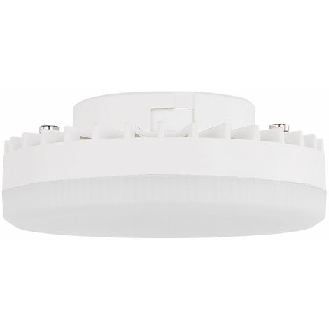Ampoule LED 7 watts GX53 ronde, plastique opale, 550 lumens 3000K blanc chaud, H 2,8 cm