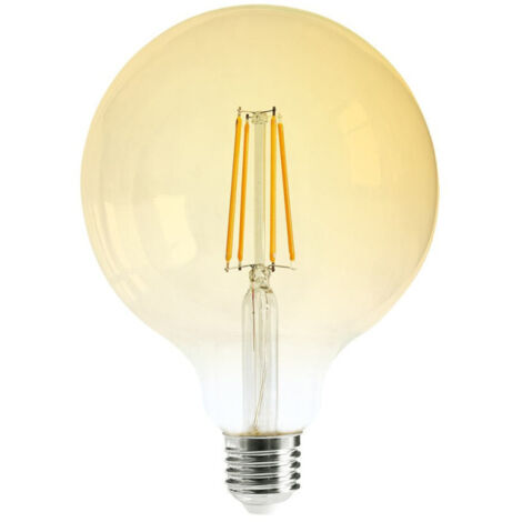 Ampoule Led 8w E27 Globe Ambré Diam. 9.5 Cm
