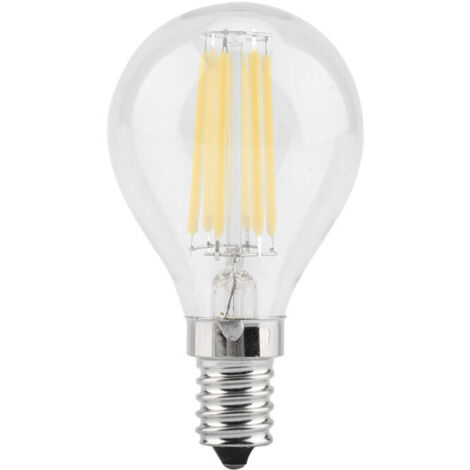 Ampoule LED à filament 6W E14 G45, tube LED effet bougie, 220V lumière blanc chaud