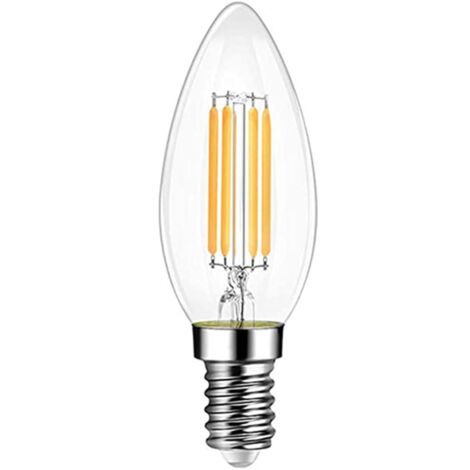 Ampoule LED à filament Bougie C35 E14 4.5W 470lm blanc chaud 2700K IP20 Générique Universelle Lampe Poire Eclairage Remplacement Chambre Cuisine Salon