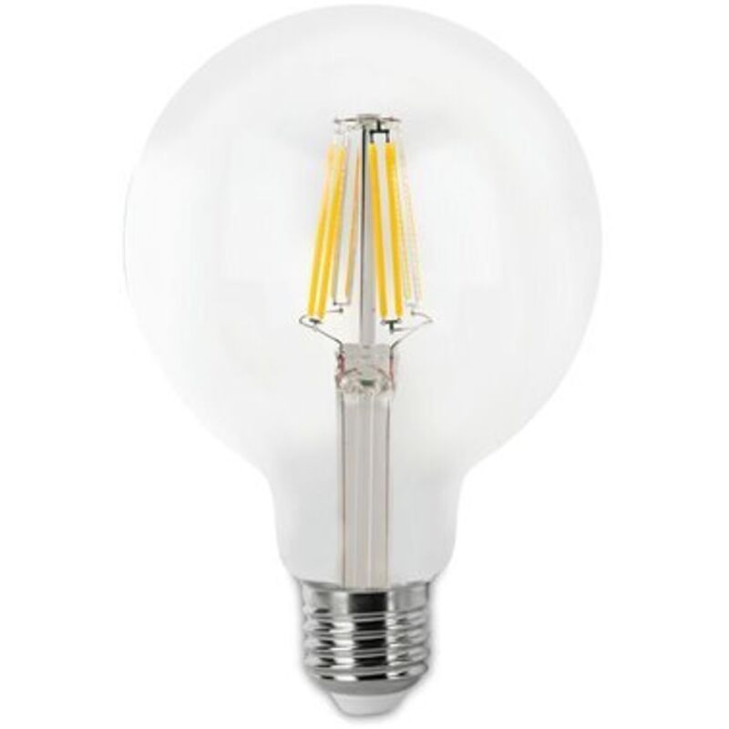 Ampoule LED à filament E27 G80 (8 W 6400 K 800 lm) IP20 Ø 8 x 11,8 cm transparente