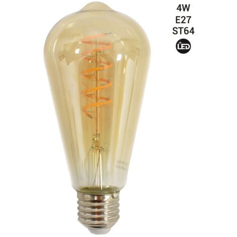 Ampoule LED à filament Edison E27 ST64 - 4W
