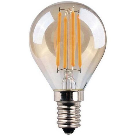 Ampoule LED à Filament EDM Vintage Verre Sphérique E14 4,5W 400lm 2000K Lumière Chaude Ø4,5x7,8cm