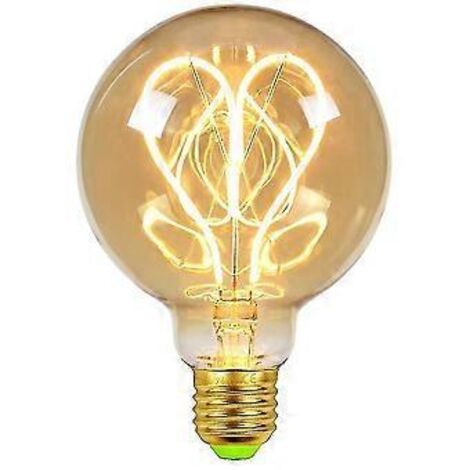 Ampoule LED à filament incurvé rétro vintage - Culot Edison G95 4W AC85-265V E27