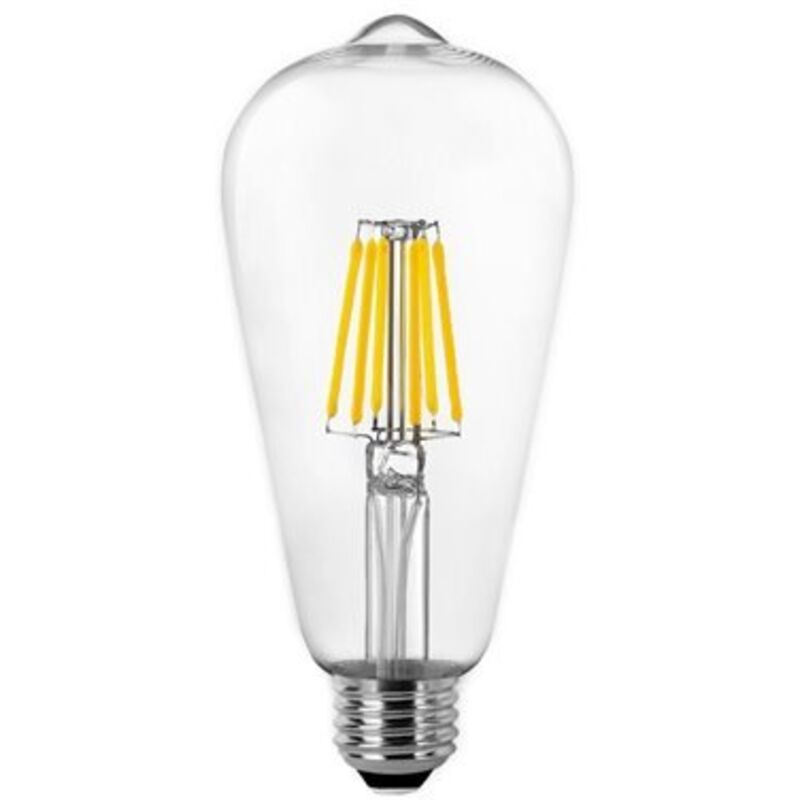 Ampoule LED à filament poire E27 ST-64 (8 W 4 000 K 1 055 lm) IP20 Ø 6,4 x 14,3 cm transparente
