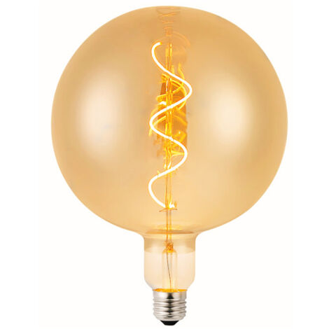Ampoule LED à Filament Spiralé E27 G125 4W Ambre - Ledme - LM8574
