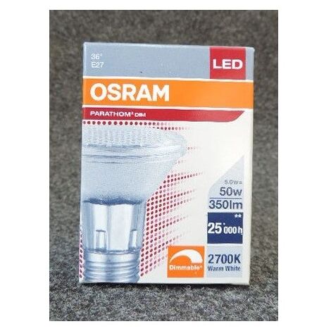 Ampoule LED à réflecteur 5W 2700K 345lm dimmable culot E27 Parathom OSRAM LEDVANCE 264267