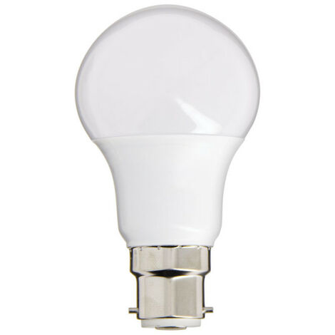Ampoule LED A60, culot B22, 9W cons. (60W eq.), lumière blanc chaud