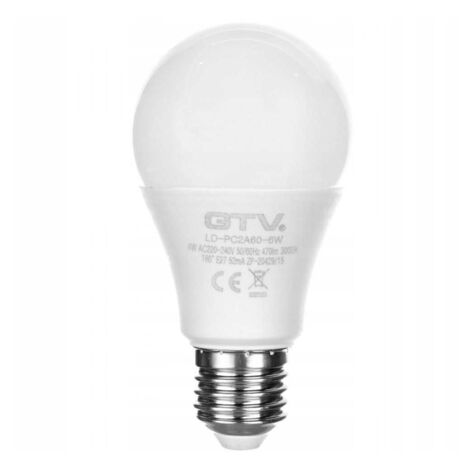 Ampoule LED A60 E27 520lm 3000K 6W GTV