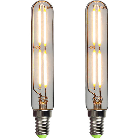 Ampoule LED, ampoule longue 4W a intensite variable, culot moyen E14 2700K, ampoules a tube blanc chaud, paquet de 2
