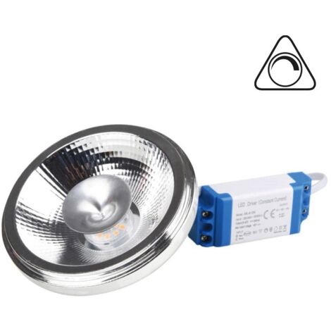 Ampoule LED AR111 12W - Dimmable - 24º - Driver externe - 1500lm - Blanc Chaud