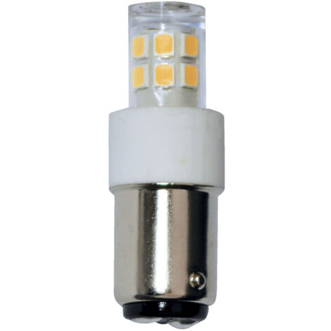 Ampoule LED B15 compatible machine à coudre 2.1W, 240V, 269 lumens, 3000K blanc-chaud - Tibelec
