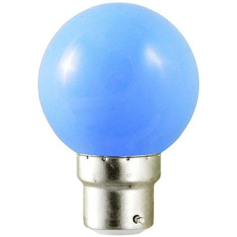 Ampoule LED 1W (9W) B22 Couleur ROUGE Boule Ø45 opale incassable