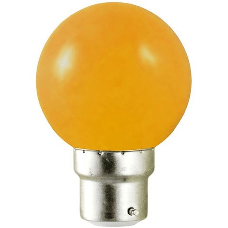 Ampoule LED 1W (9W) B22 Couleur ROUGE Boule Ø45 opale incassable