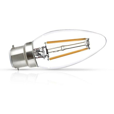 Ampoule LED B22 4W COB Filament Flamme blanc-chaud-2700k - non-dimmable