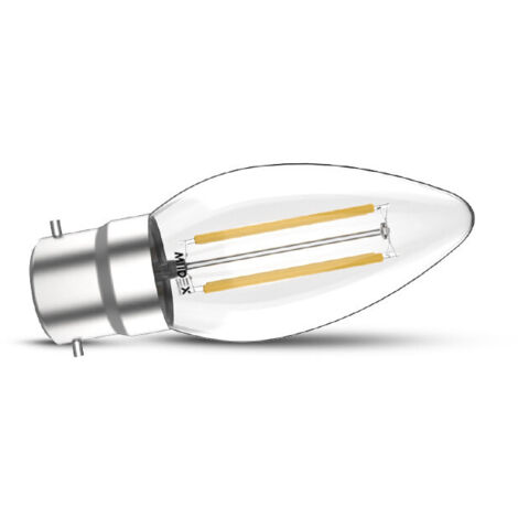 Ampoule LED B22 4W Filament Flamme Miidex Lighting®  blanc-neutre-4000k - non-dimmable