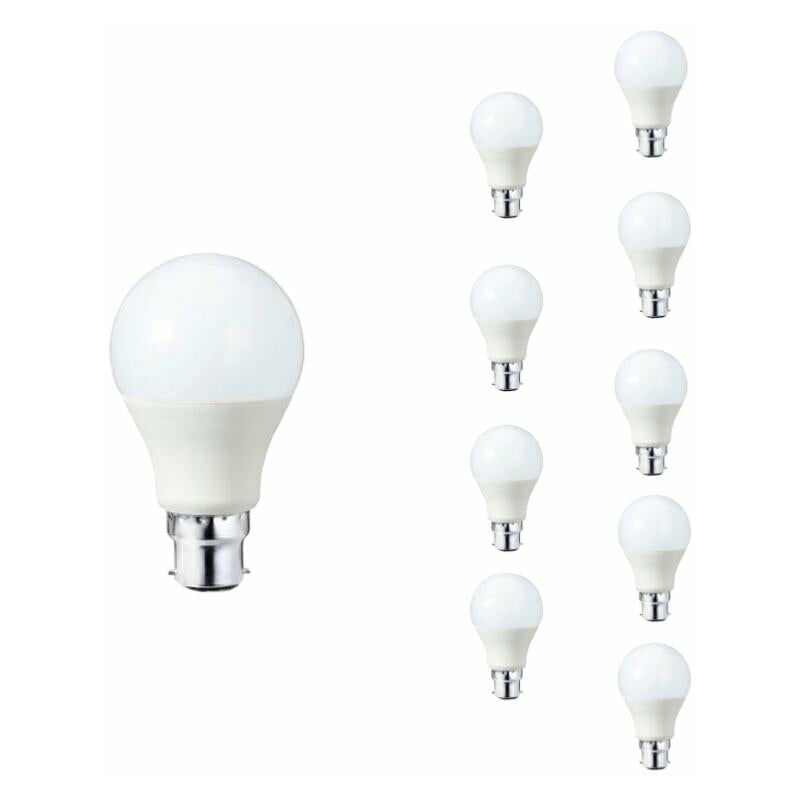 Ampoule led B22 9W 220V A60 180° (Pack de 10) - Blanc Neutre 4000K - 5500K Silamp