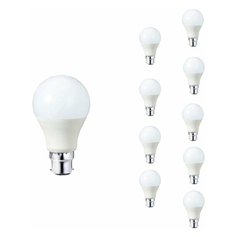 Ampoule LED B22 9W 220V A60 180° (Pack de 10) - Blanc Chaud 2300K - 3500K - SILAMP