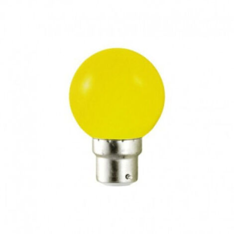 AMPOULE LED B22 BULB OPAQUE JAUNE 1W (9W)