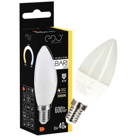 Ampoule LED BARI 6,5W E14 3000K 600lm chaud EDO777662 EDO Solutions
