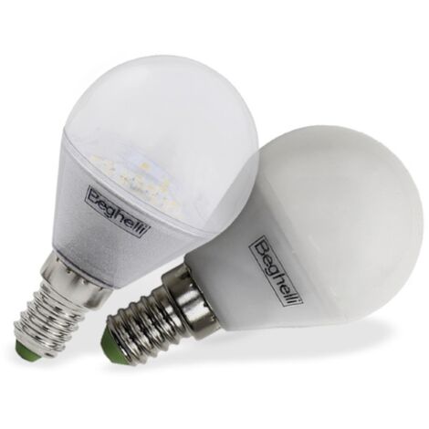 Ampoule LED Beghelli Ecoled sphA re opaque 5W E14 lumiA re blanc froid