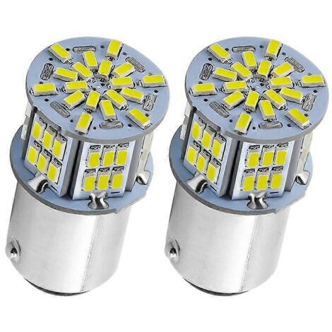 Ampoule LED blanche 1157, 54 SMD, 1080 lumens, compatible avec les ampoules LED 7528, 2357 et 2057 pour feux de freinage, feux arrière, feux de position et feux de stationnement.-AquaForge