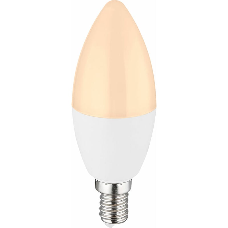 Source lumineuse ampoule led blanche dimmable lampe en aluminium en forme de bougie moderne, 1x douille led E14 7 watts 620 lumens 3000 Kelvin blanc