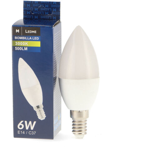 Ampoule LED C37 E14 6W 6000K - Ledme - LM7021