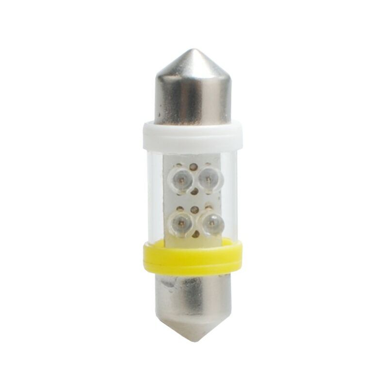 Ampoule led C5W 31mm 12V 4x led 3mm jaune