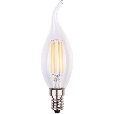 Ampoule LED COB Filament 4 watt (équivalent 42 Watt) E14 à visser luminosité chaude.