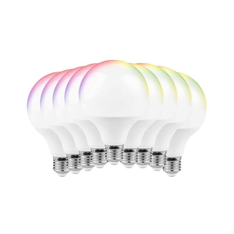 Ampoule led Connectée Wifi E27 11W G95 rgbw - Pack de 10 Silumen