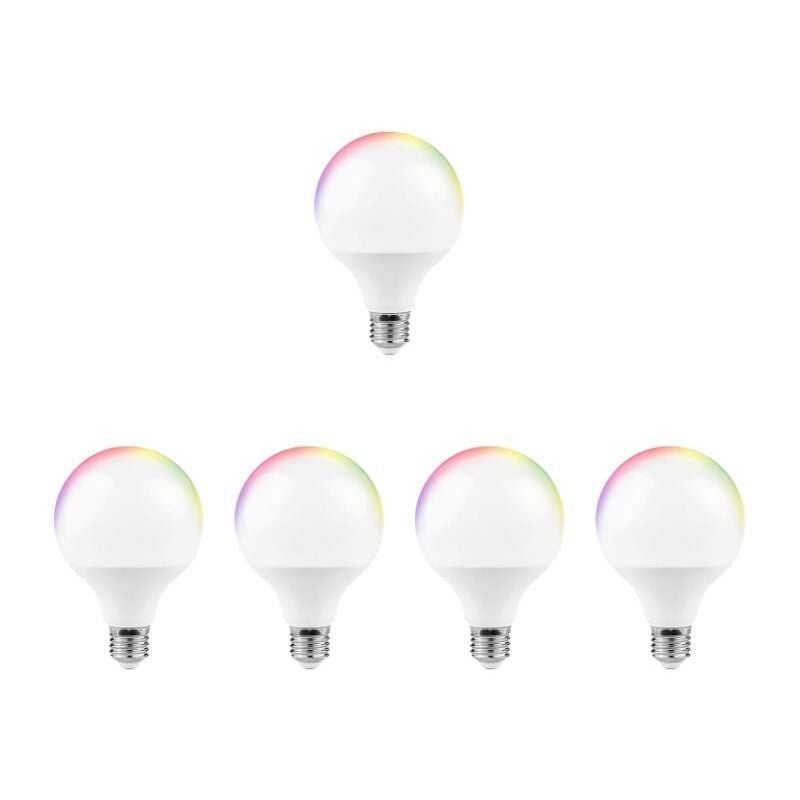 Silumen - Ampoule led Connectée Wifi E27 11W G95 rgbw - Pack de 5
