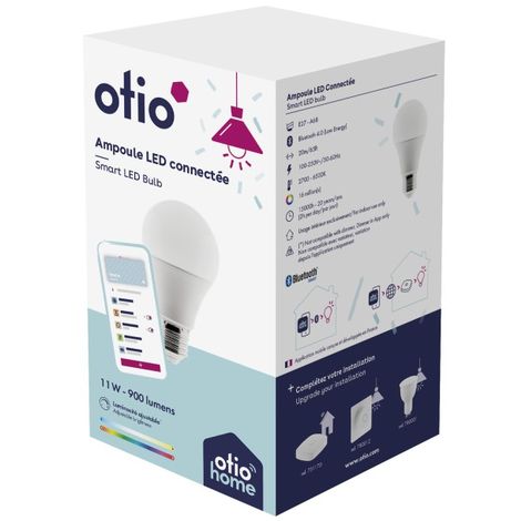 OTIO Ampoule LED connectée Bluetooth E27 9W -