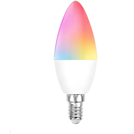 Ampoule LED connectée E14 5W RGB+WW+CW compatible Tuya , Commande vocale