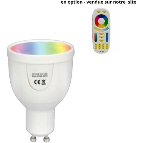 Ampoule led connectée GU10 GU–ILIGHT1 - 230V - RGB+CCT (couleurs changeantes) - 5W - Télecommandable