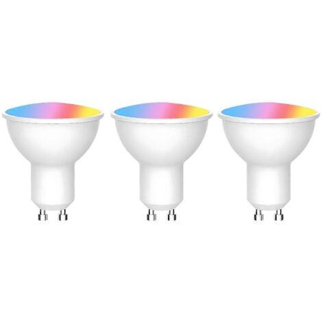 Ampoule LED connectée Tuya WiFi GU10, intensité variable, 6 W, 220 V, compatible avec l'application Smart Life et Alexa (lot de 3).