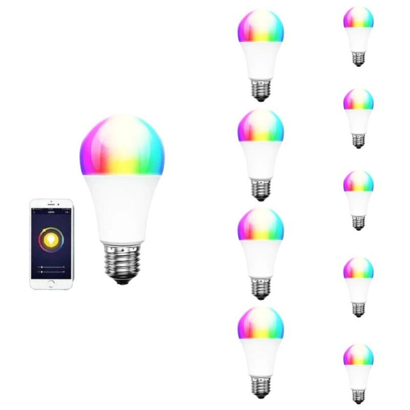 Silamp - Ampoule led Connectée Wifi E27 8.5W rgbw A60 (Pack de 10) - sila