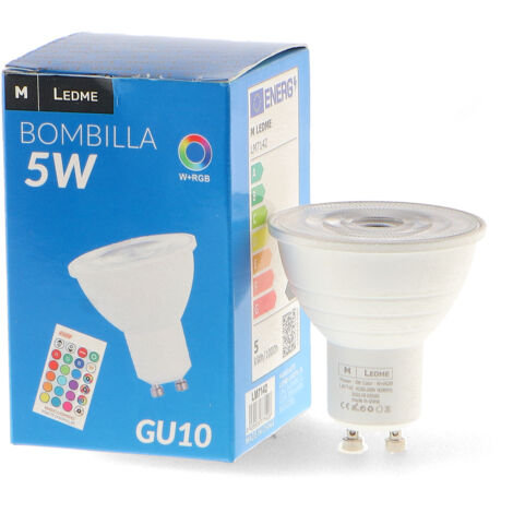 Ampoule LED Couleurs GU10 5W RGBW avec Télécommande - Ledme - LM7142