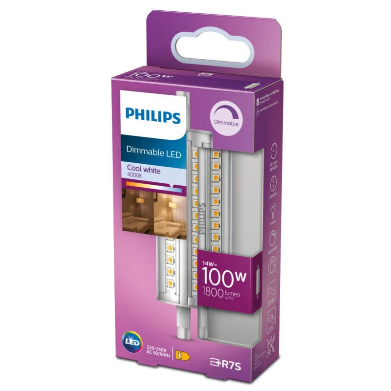 Philips - Ampoule led R7S 118mm Dimmable 14W 1800Lm 4000K [PH-929001243850]