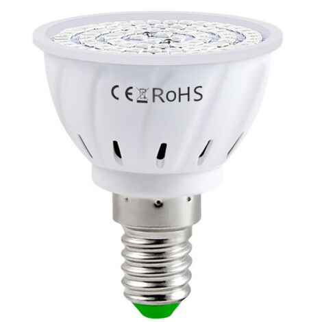 Ampoule LED de croissance pour plantes d'intérieur, spectre rouge et bleu, culot E14, idéale pour les semis, la culture hydroponique de plantes succulentes, les fleurs et les légumes en serre (220 V).