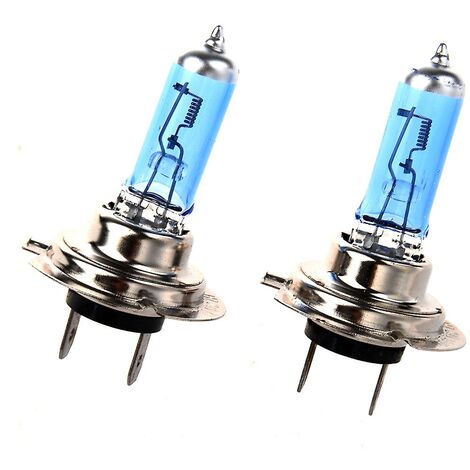 Ampoule Led de Voiture - Lot de 2 H7 6000K Xénon Gaz Halogène Phare Ampoule H7 Ampoules 100W 24V Souper Blanc Lig