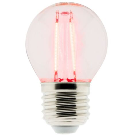 Ampoule LED déco filament Rouge 3W E27 sphérique - Elexity - Zenitech