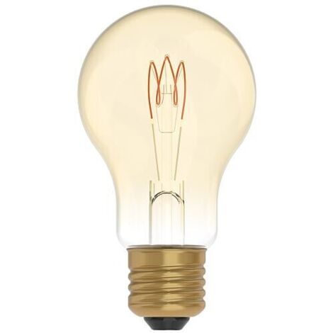 Ampoule LED déco/vintage - forme poire A60 E27 2,5W 136mc 1800K or 330° - à intensité variable